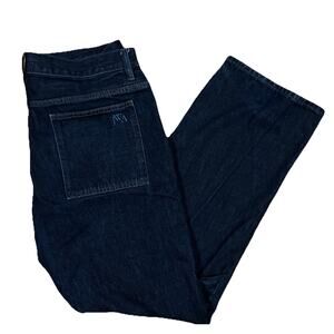 Uniqlo x JW Anderson Relaxed Straight Jeans Men’s Size 36x30 Dark Wash Denim